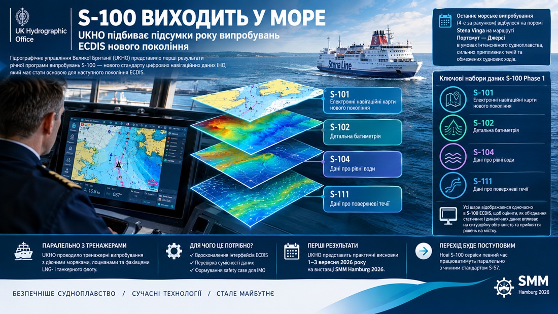 S-100 виходить у море: UKHO підбиває підсумки року випробувань ECDIS нового покоління